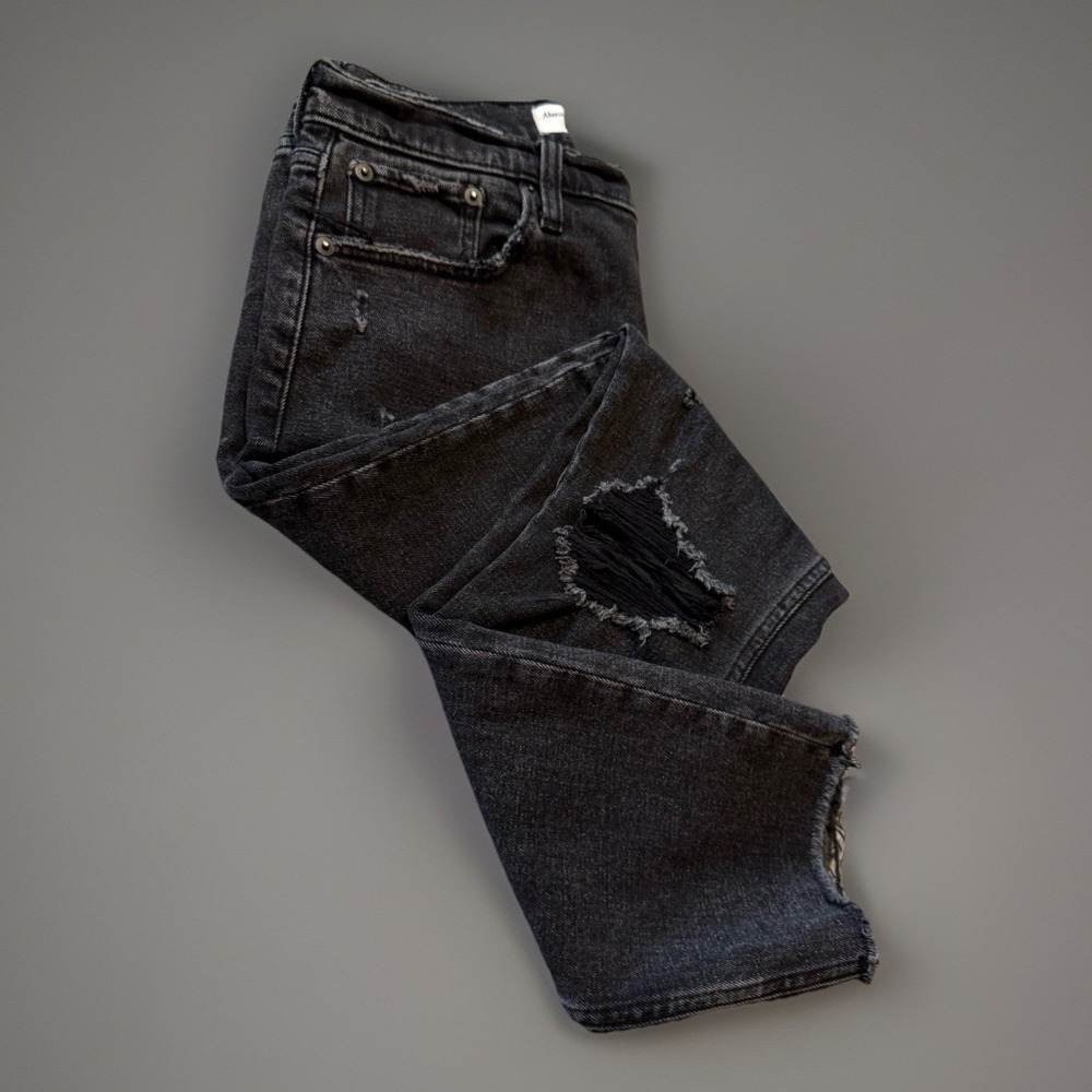 Abercrombie And Fitch The Skinny High Rise Denim Jeans Black Womens Size 27